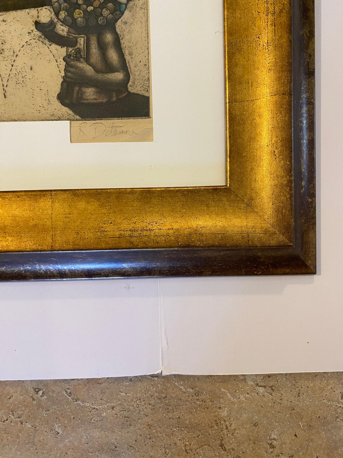 Original Signed Robert Conrad Detamore Intaglio Print “Just Play the Game” — detail 5