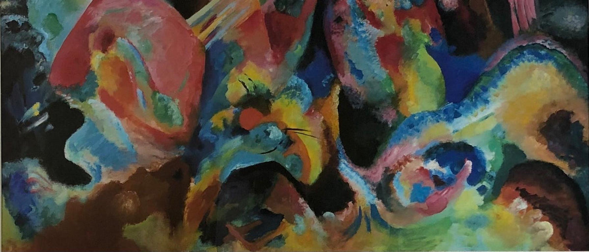Wassily Kandinsky Abstract Silk Screen Print Titled Improvisation Deluge — detail 3