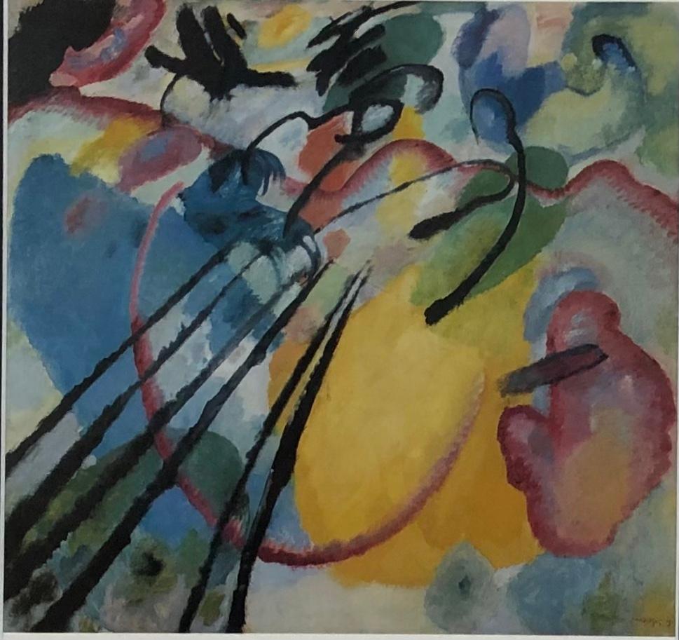Wassily Kandinsky Abstract Silk Screen Print Titled Improvisation 26 — detail 2