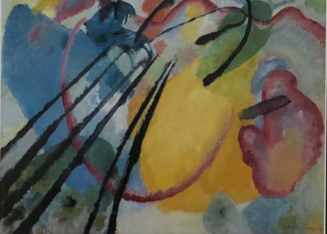 Wassily Kandinsky Abstract Silk Screen Print Titled Improvisation 26 — detail 4