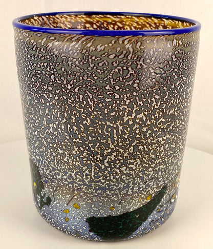 Kosta Boda Glass Vase or Planter Signed Bertil Vallien — detail 2