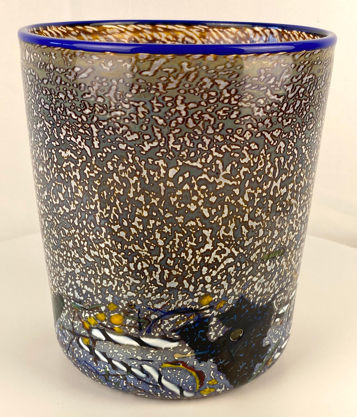 Kosta Boda Glass Vase or Planter Signed Bertil Vallien — detail 4