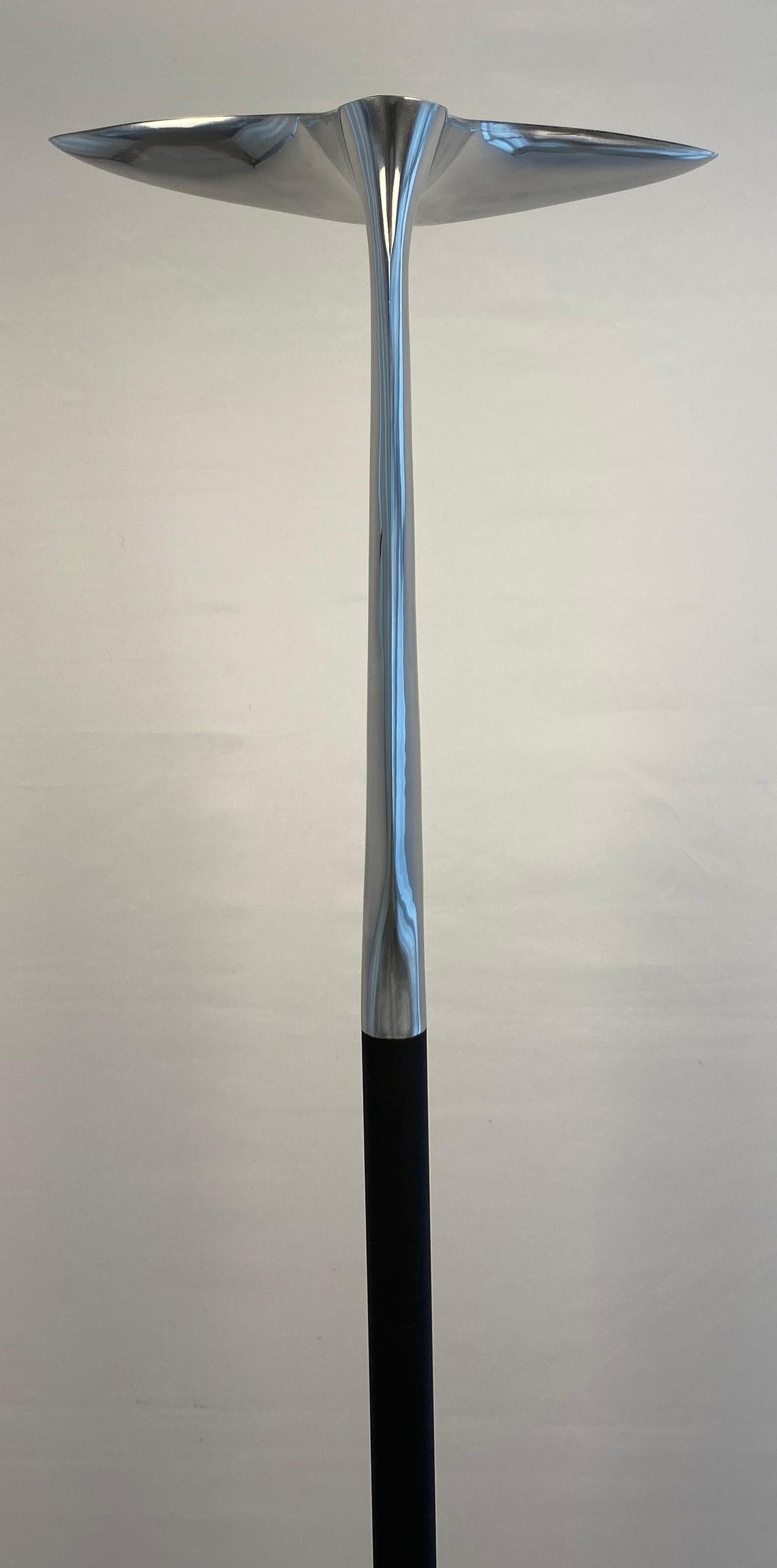 Modern French Polished Chrome Floor Lamp by LG, Paris France — detail 6