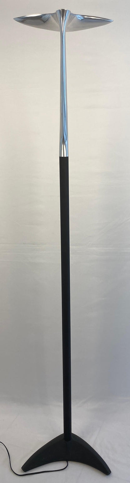 Modern French Polished Chrome Floor Lamp by LG, Paris France — detail 7