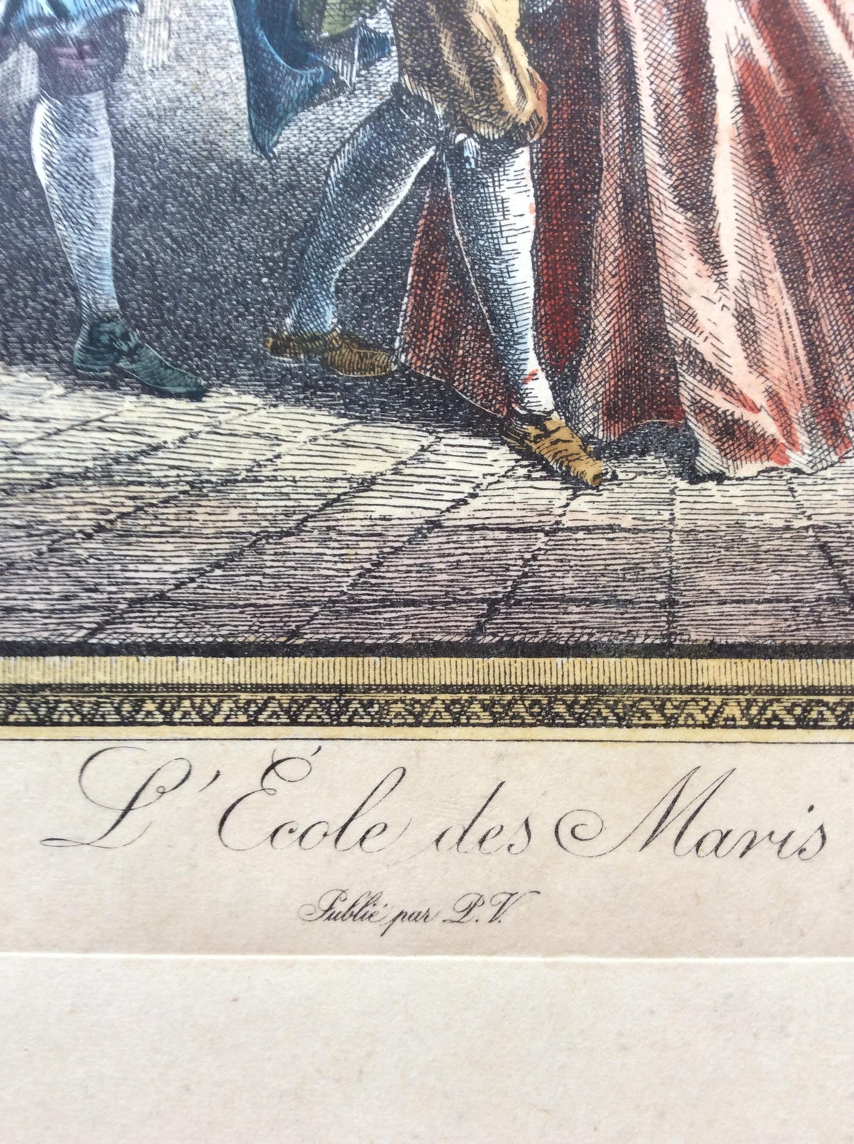 18th Century Neoclassical French Fashion Engraving Print by François Boucher — detail 4