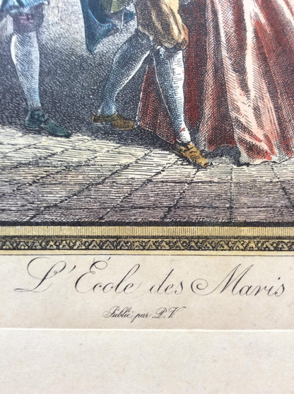 18th Century Neoclassical French Fashion Engraving Print by François Boucher — detail 4