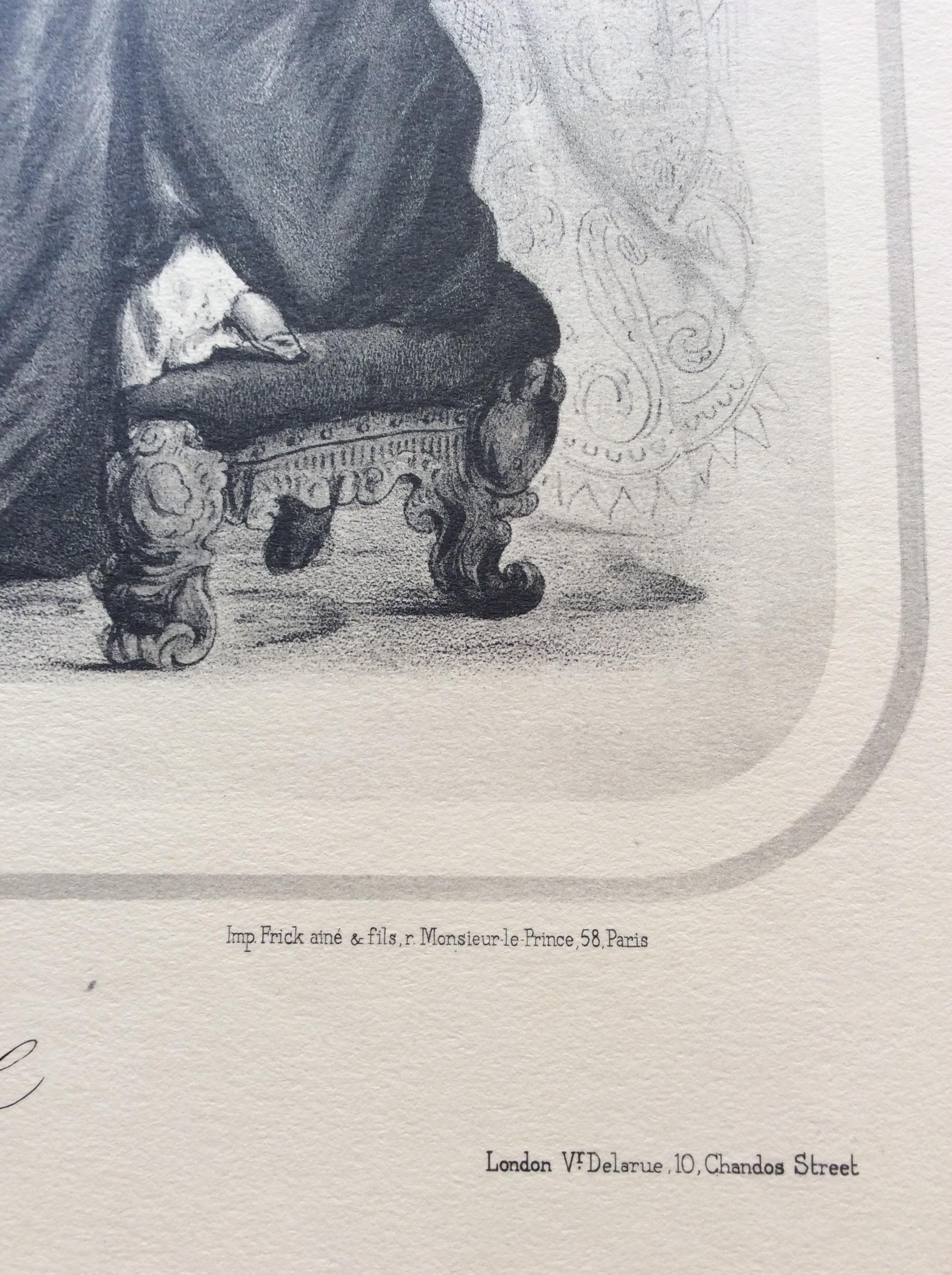 Original Early 20th Century Antique French “La Lionnel” Engraving Print — detail 4
