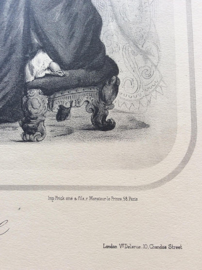 Original Early 20th Century Antique French “La Lionnel” Engraving Print — detail 4