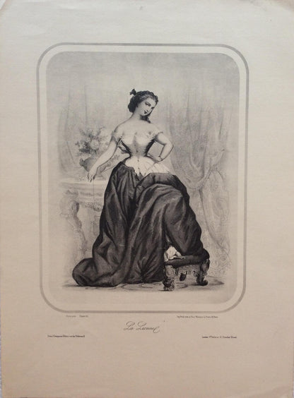 Original Early 20th Century Antique French “La Lionnel” Engraving Print — detail 5