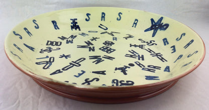 Large French Ceramic Centerpiece or Serving Dish, Signed LaCoste — detail 2