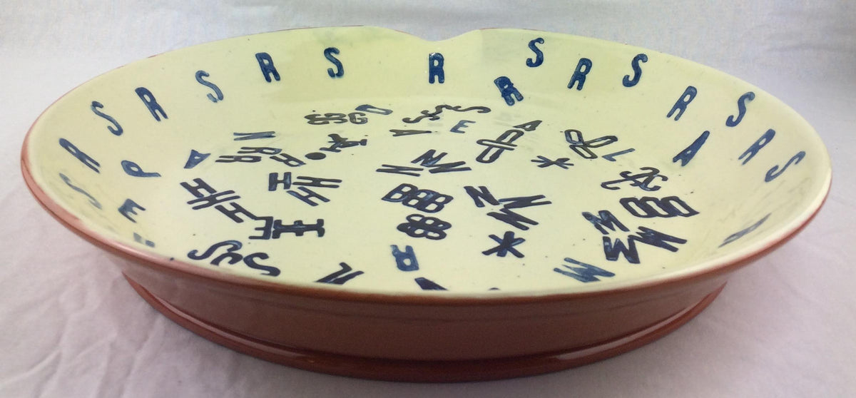 Large French Ceramic Centerpiece or Serving Dish, Signed LaCoste — detail 4