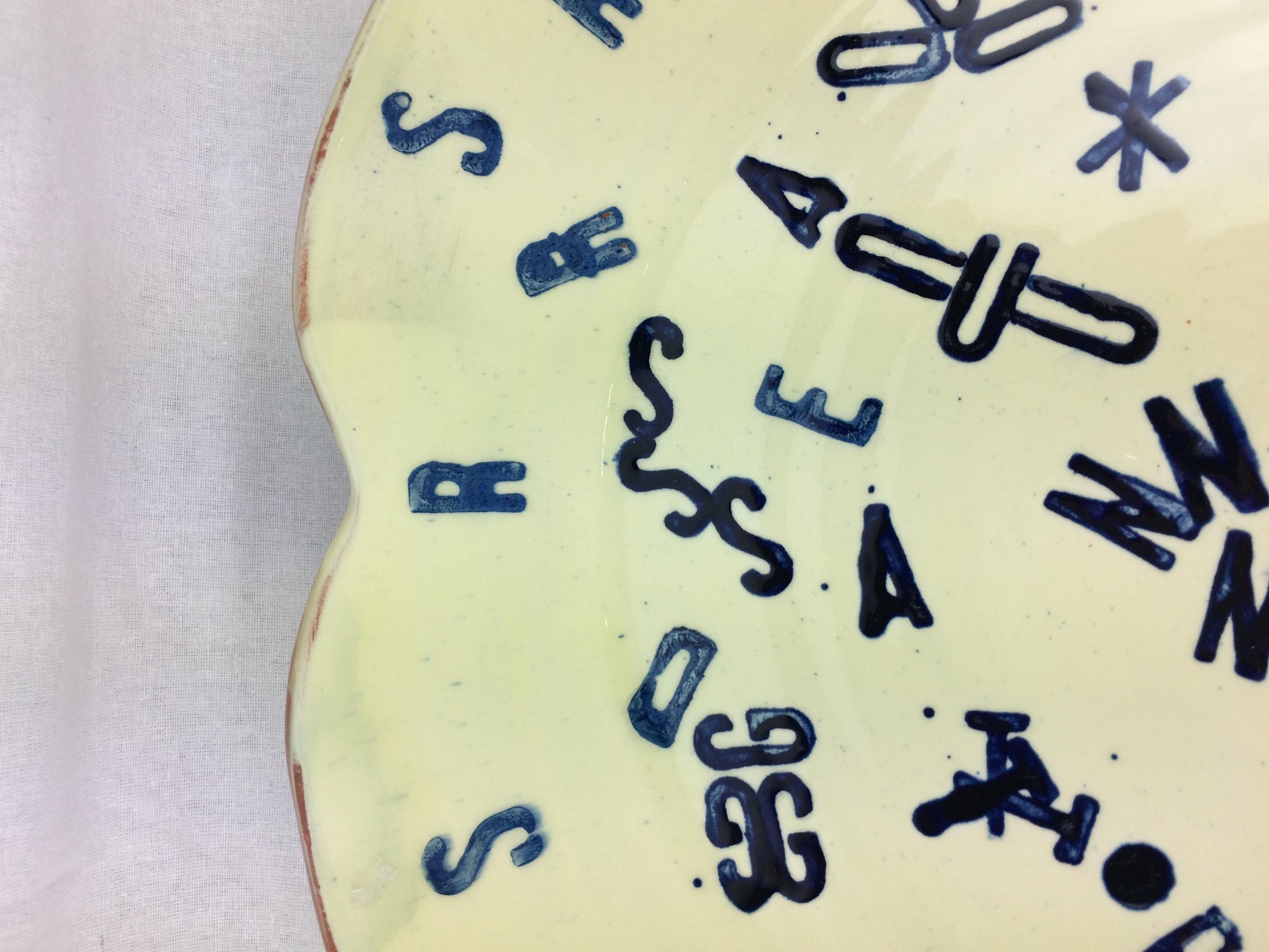Large French Ceramic Centerpiece or Serving Dish, Signed LaCoste — detail 7
