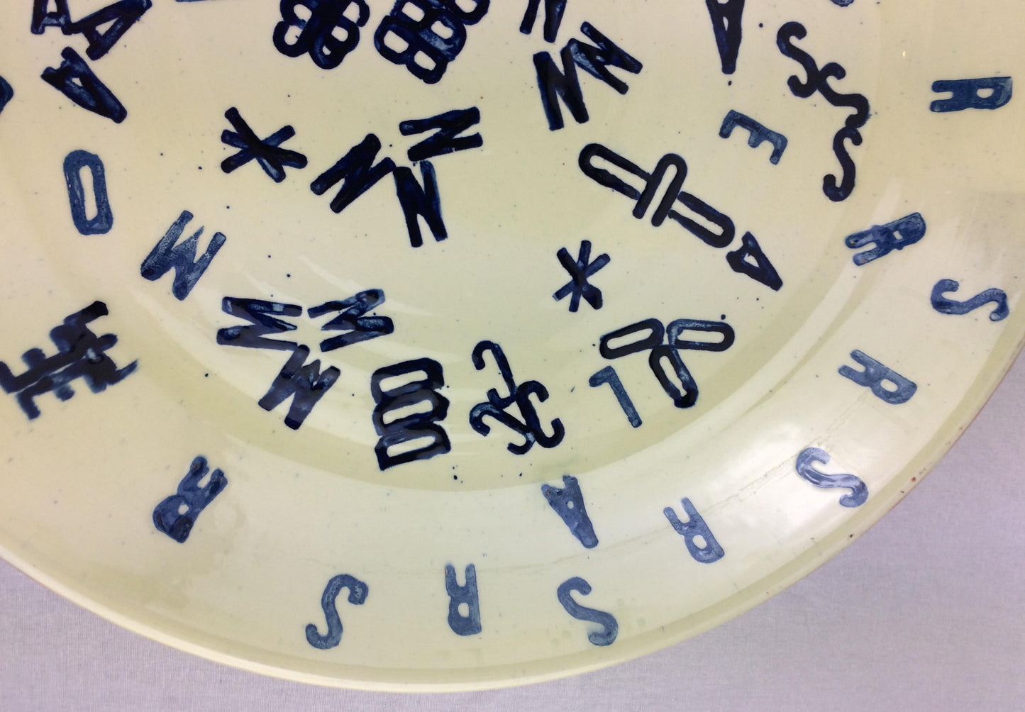 Large French Ceramic Centerpiece or Serving Dish, Signed LaCoste — detail 9