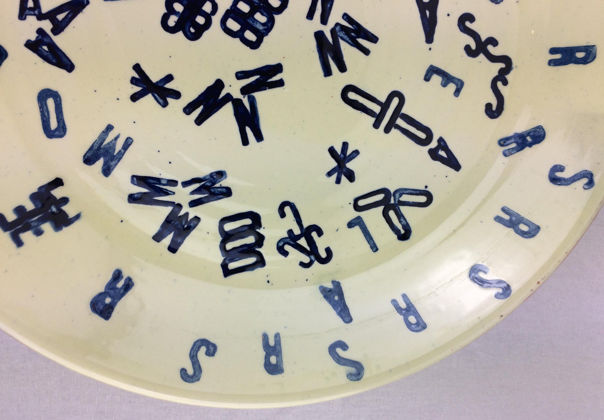 Large French Ceramic Centerpiece or Serving Dish, Signed LaCoste — detail 9