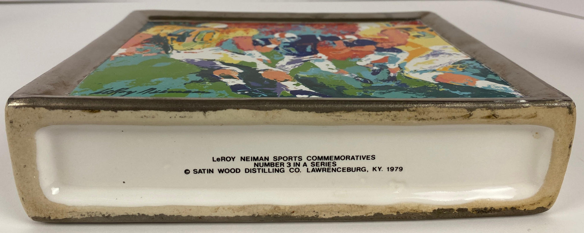 Collection 3 Porcelain Decanters LeRoy Neiman Decorative Sports Memorabilia — detail 2
