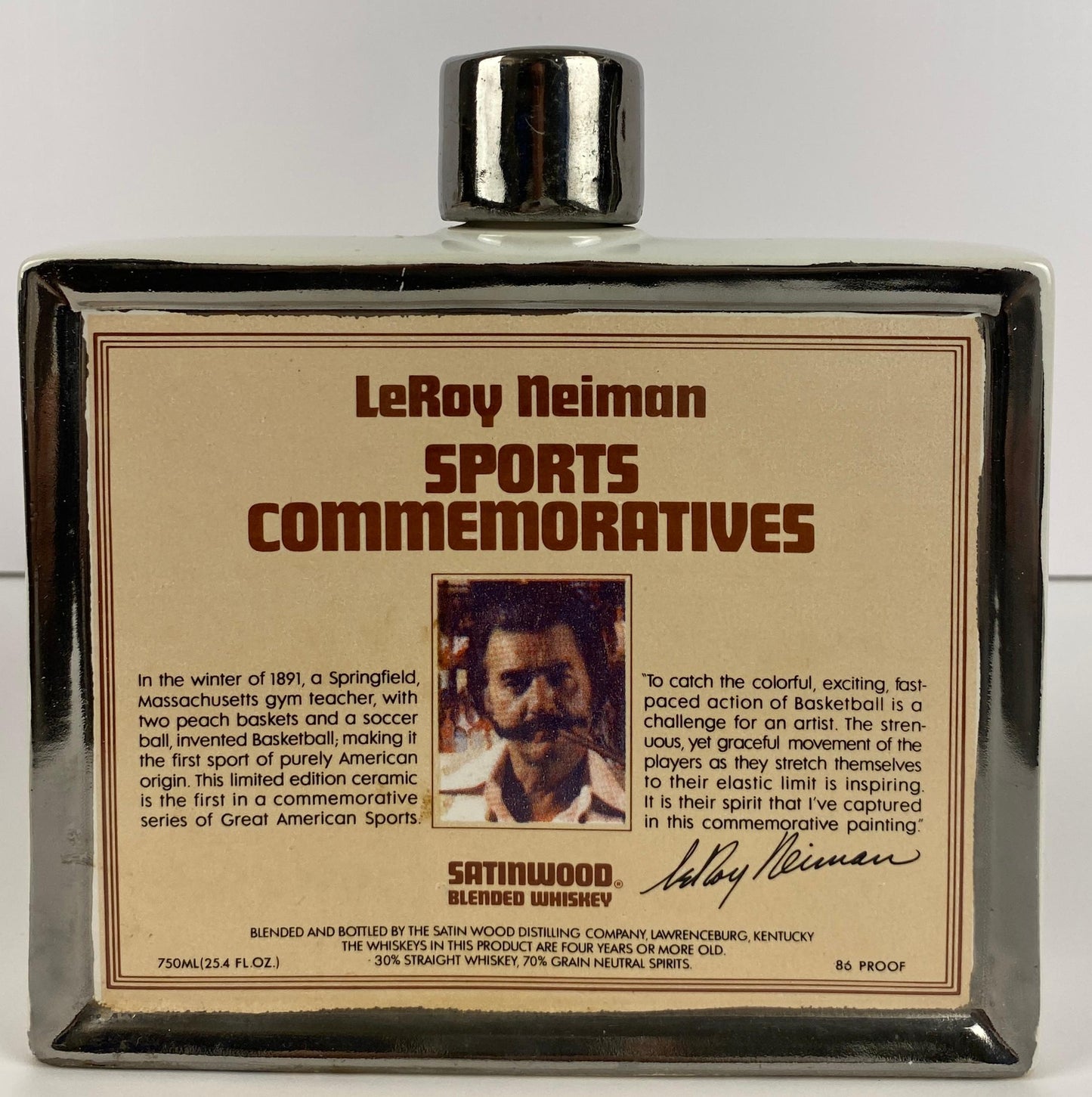 Collection 3 Porcelain Decanters LeRoy Neiman Decorative Sports Memorabilia — detail 5