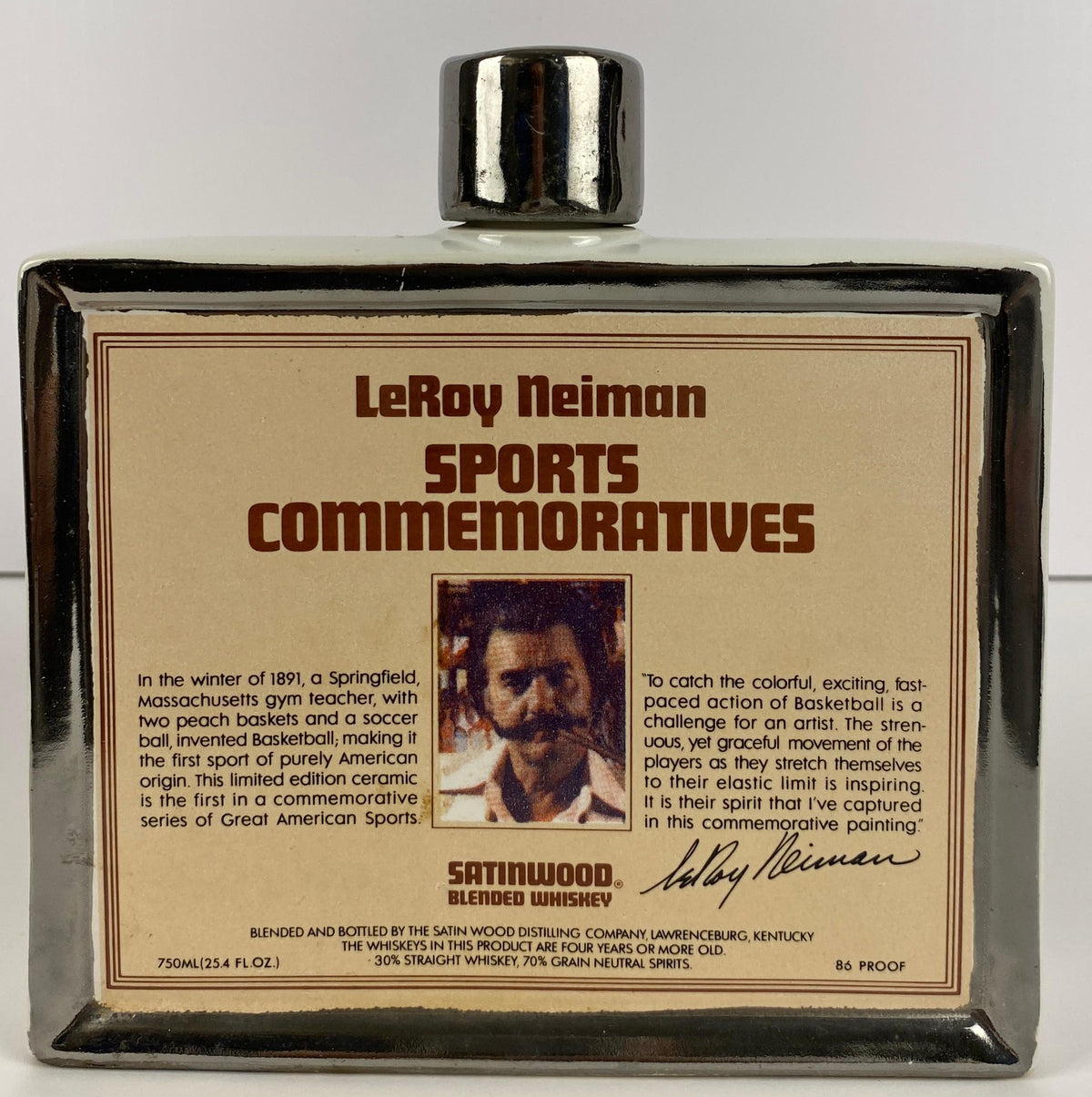 Collection 3 Porcelain Decanters LeRoy Neiman Decorative Sports Memorabilia — detail 5