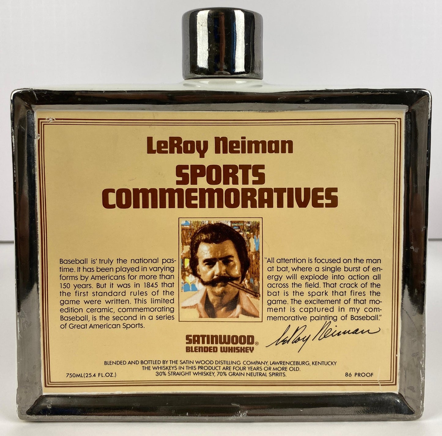 Collection 3 Porcelain Decanters LeRoy Neiman Decorative Sports Memorabilia — detail 9