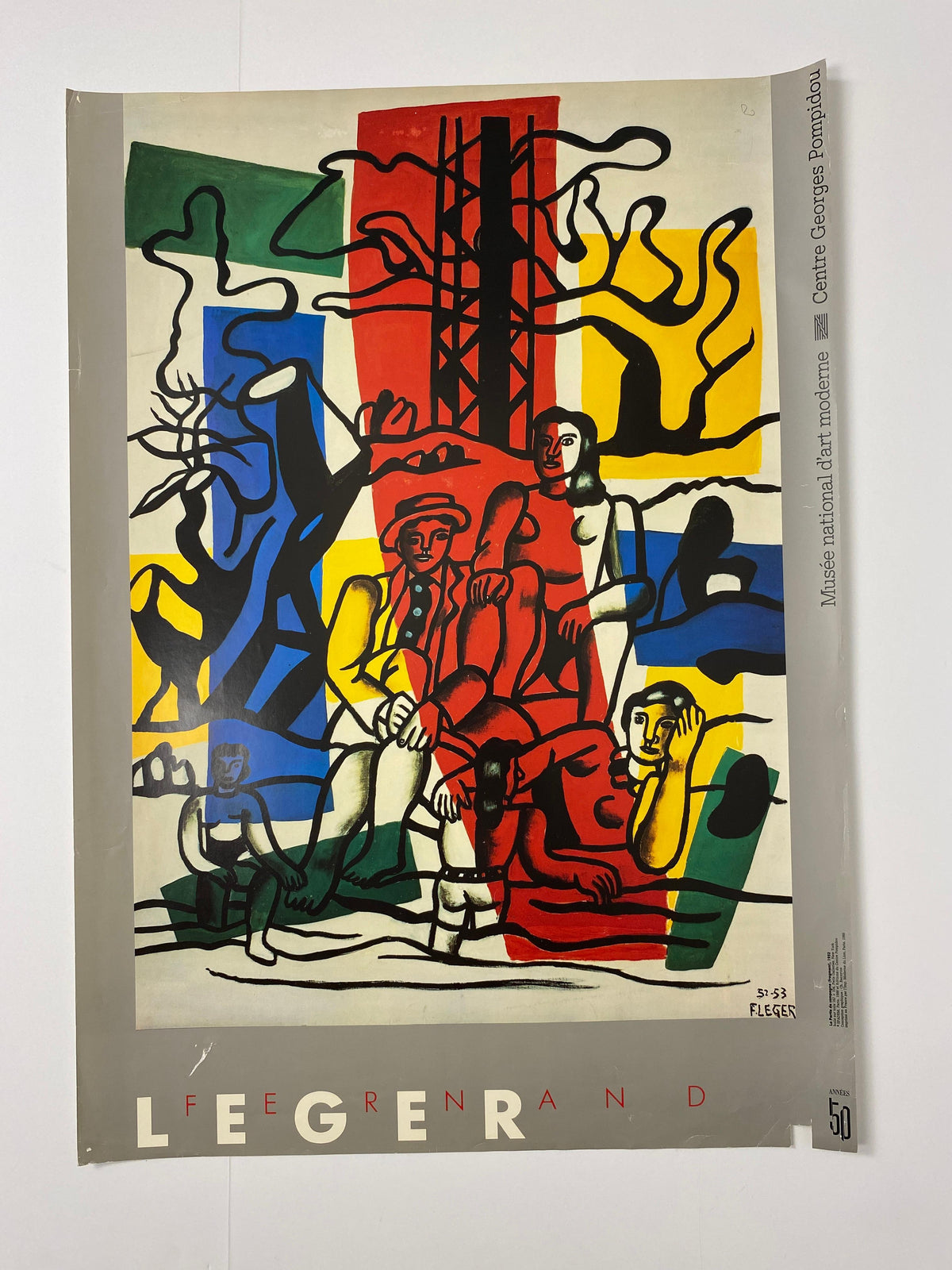 Original Fernand Leger Art Poster circa 1952-53 from Pompidou Center, Paris — detail 4
