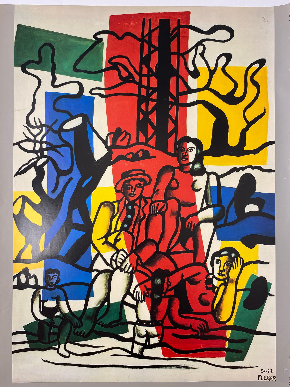 Original Fernand Leger Art Poster circa 1952-53 from Pompidou Center, Paris — detail 3