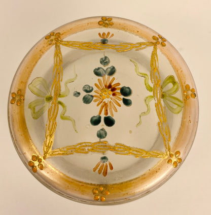 French Art Nouveau Enameled Glass Trinket or Jewelry Box by Legras — detail 4