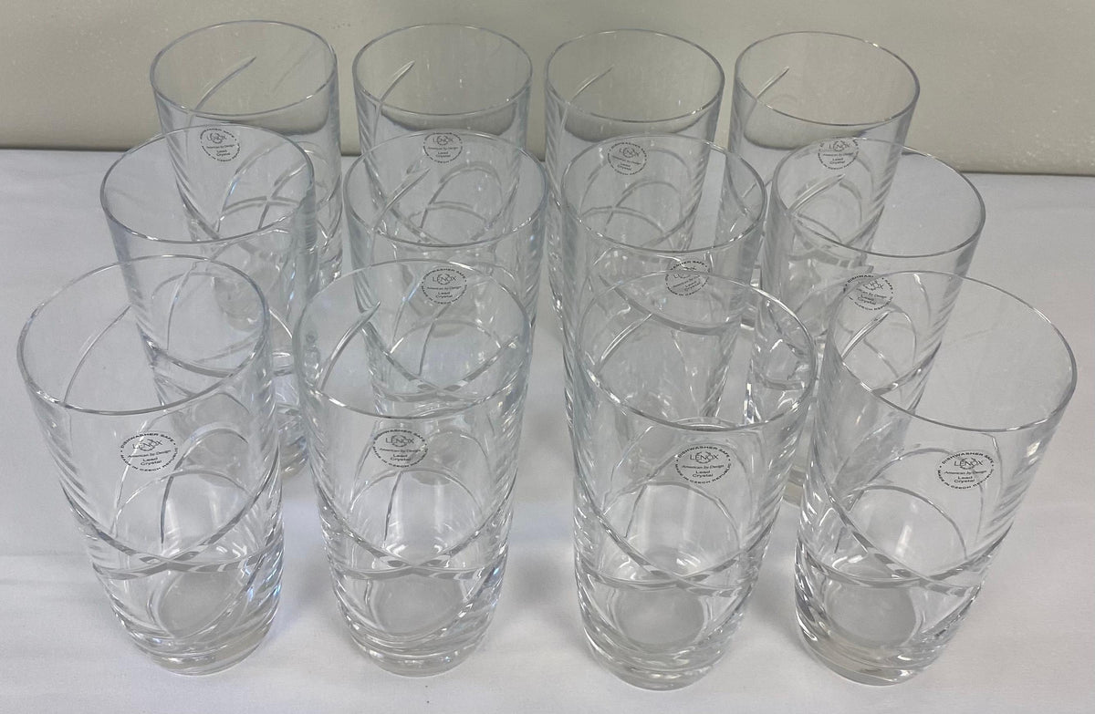 Set of 12 Cut Crystal Water Glasses by Lenox — detail 2