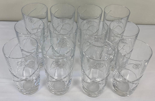 Set of 12 Cut Crystal Water Glasses by Lenox — detail 2