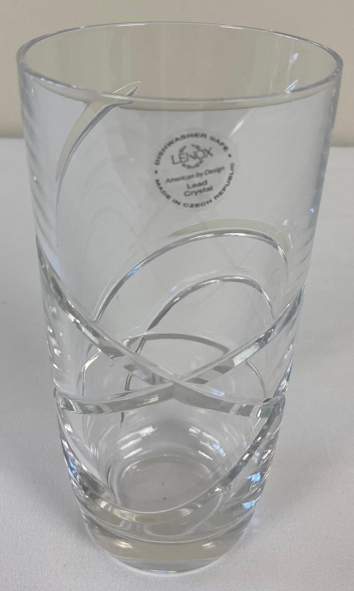 Set of 12 Cut Crystal Water Glasses by Lenox — detail 3