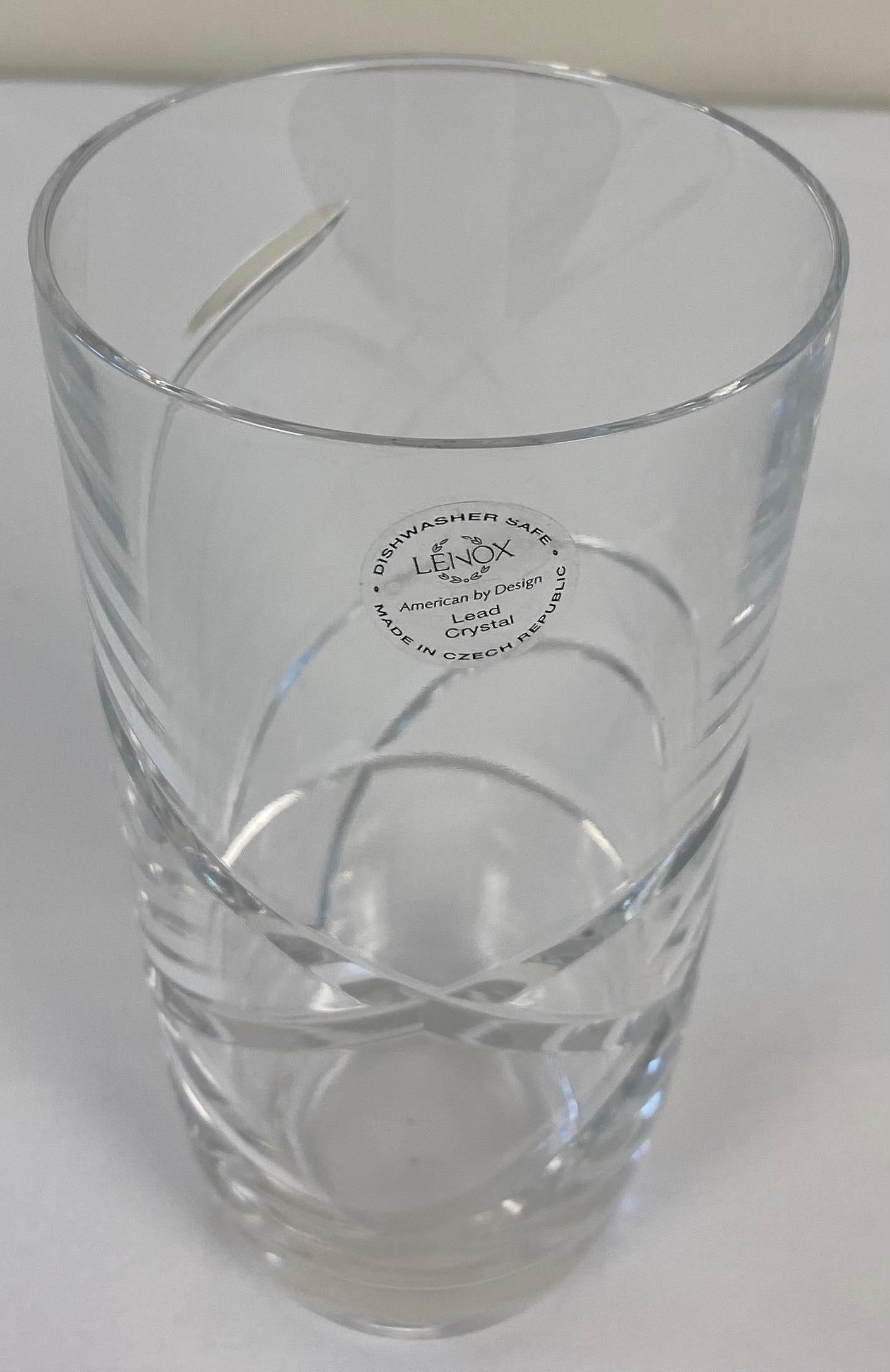 Set of 12 Cut Crystal Water Glasses by Lenox — detail 5