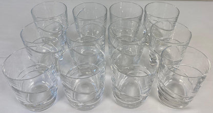 Set of 12 Cocktail Glasses by Lenox, Cut Crystal Liquor Barware — detail 2
