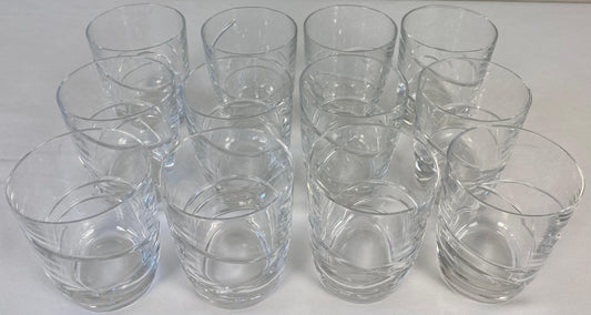 Set of 12 Cocktail Glasses by Lenox, Cut Crystal Liquor Barware — detail 2
