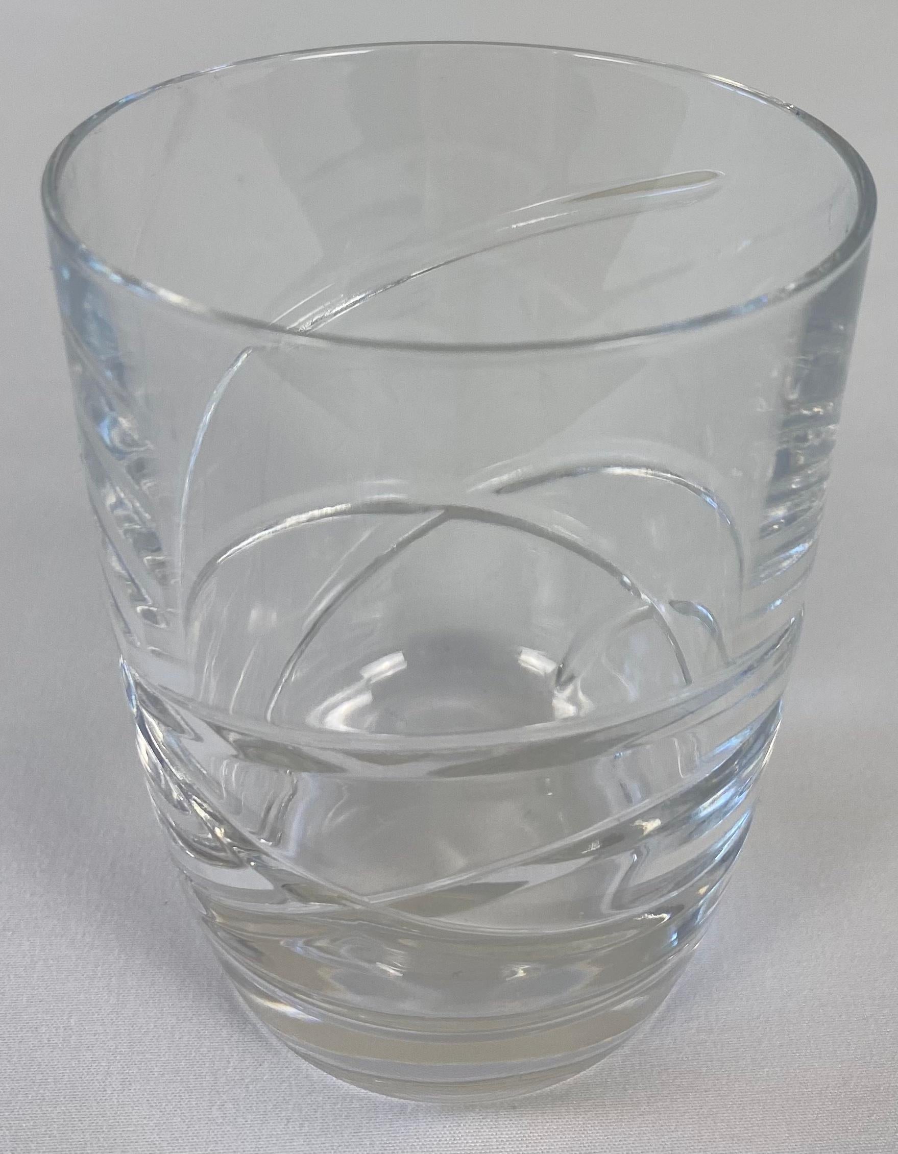 Set of 12 Cocktail Glasses by Lenox, Cut Crystal Liquor Barware — detail 3