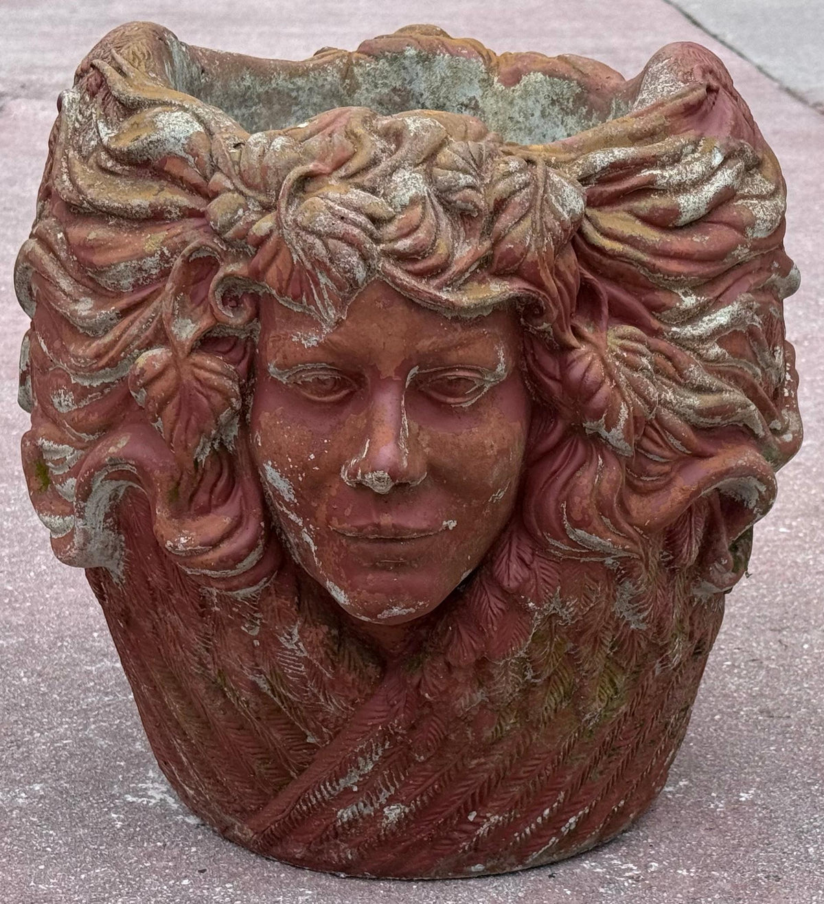French Classical Revival Limestone Planter, Finely Carved Limestone Jardiniere — detail 3