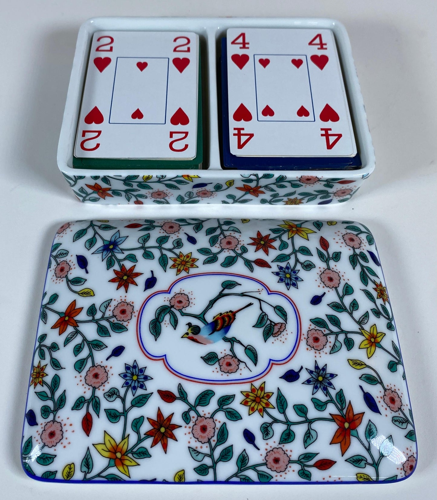 French Limoges Hand-Painted Porcelain Jewelry Box for Neiman Marcus, circa 1940 — detail 4