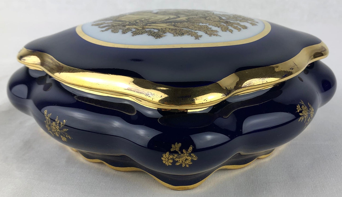 Limoges Porcelain Lidded Candy Dish Trinket or Jewelry Box French — detail 3