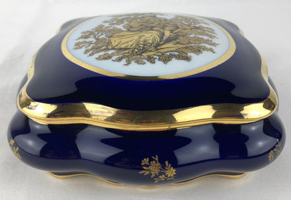 Limoges Porcelain Lidded Candy Dish Trinket or Jewelry Box French — detail 2
