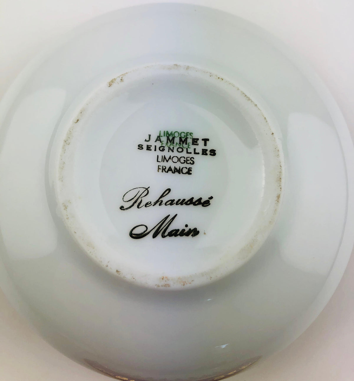 French Limoges Hand Painted Gold Trim Trinket Jewelry Box or Candy Dish — detail 4