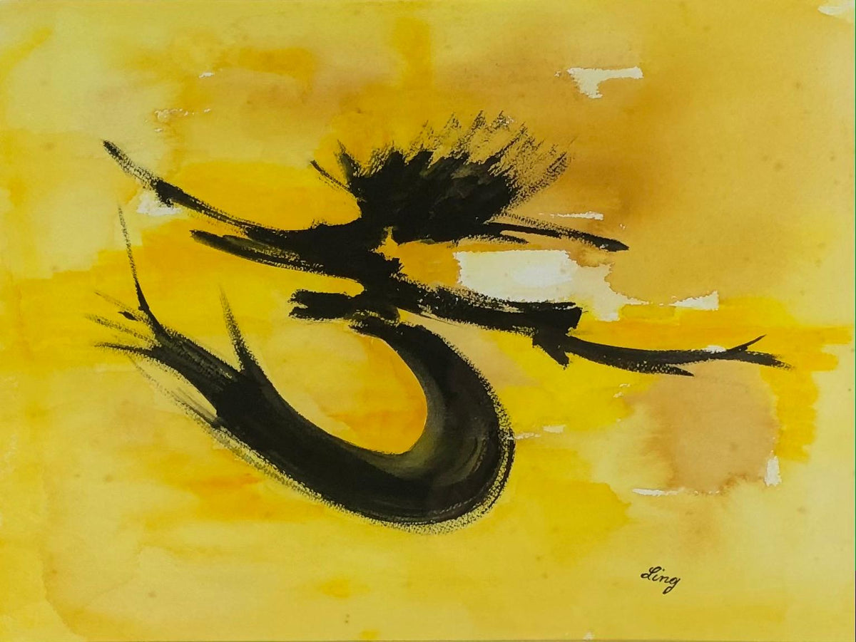 Modern Abstract Composition Signed Ling — detail 3