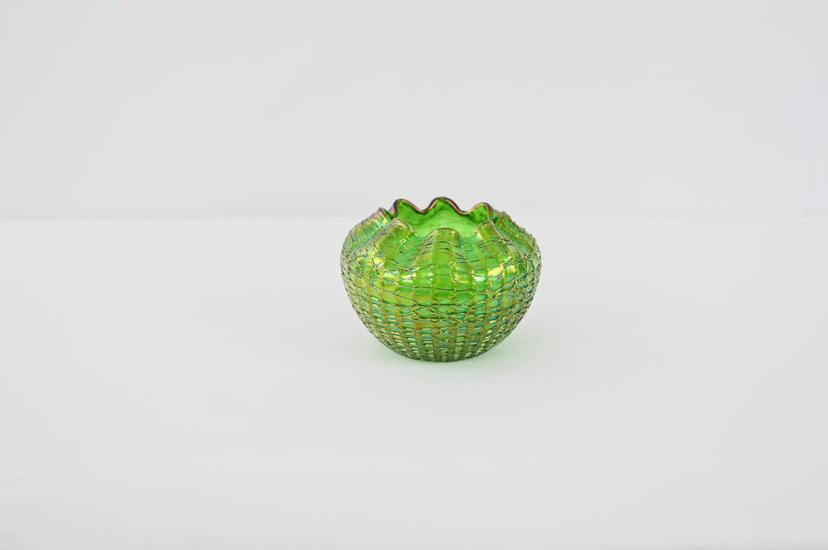 Loetz Art Nouveau Jugendstil Art Glass Bowl — detail 7