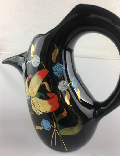 French Midcentury Glazed Pitcher Vase by Longwy circa 1950s — detail 3