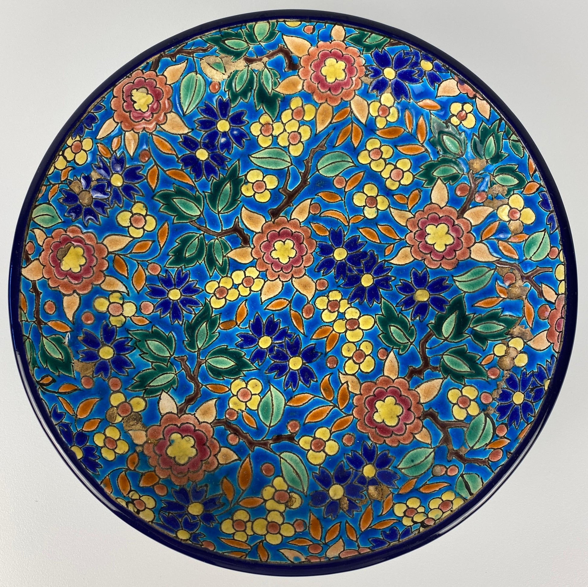Longwy French Art Deco Ceramic Bowl — detail 3