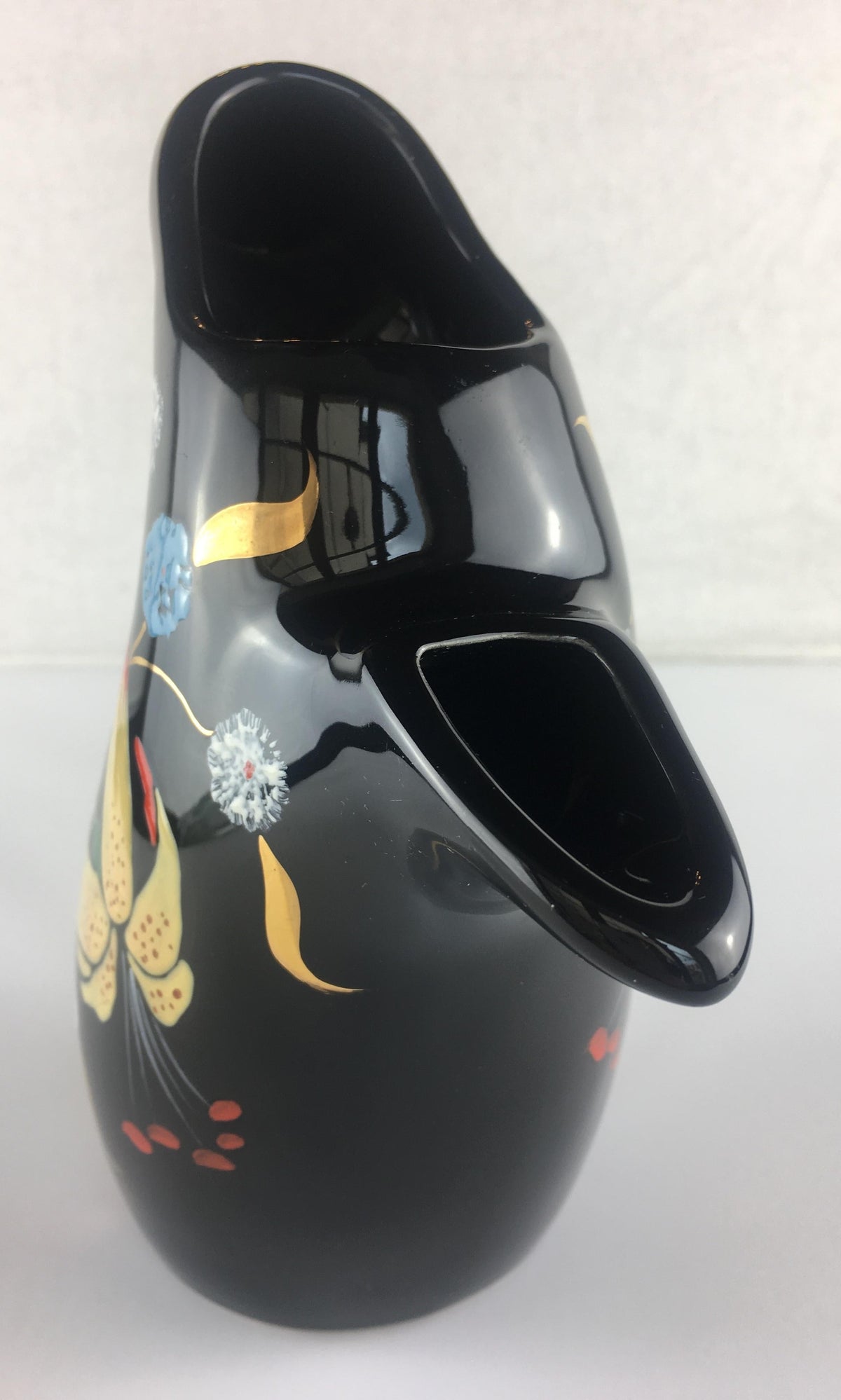 French Midcentury Glazed Pitcher Vase by Longwy circa 1950s — detail 4
