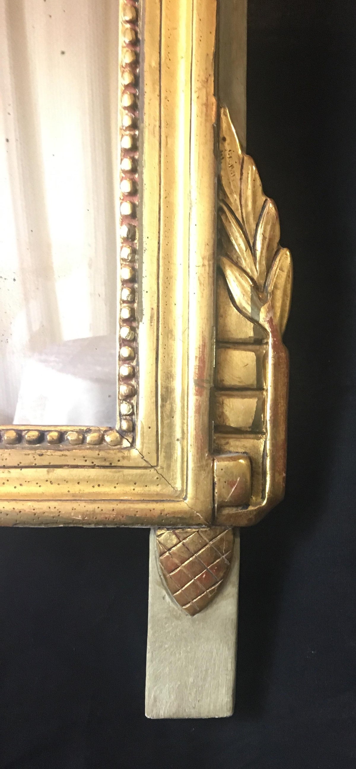 Elegant French Louis XVI Style Mirror — detail 9