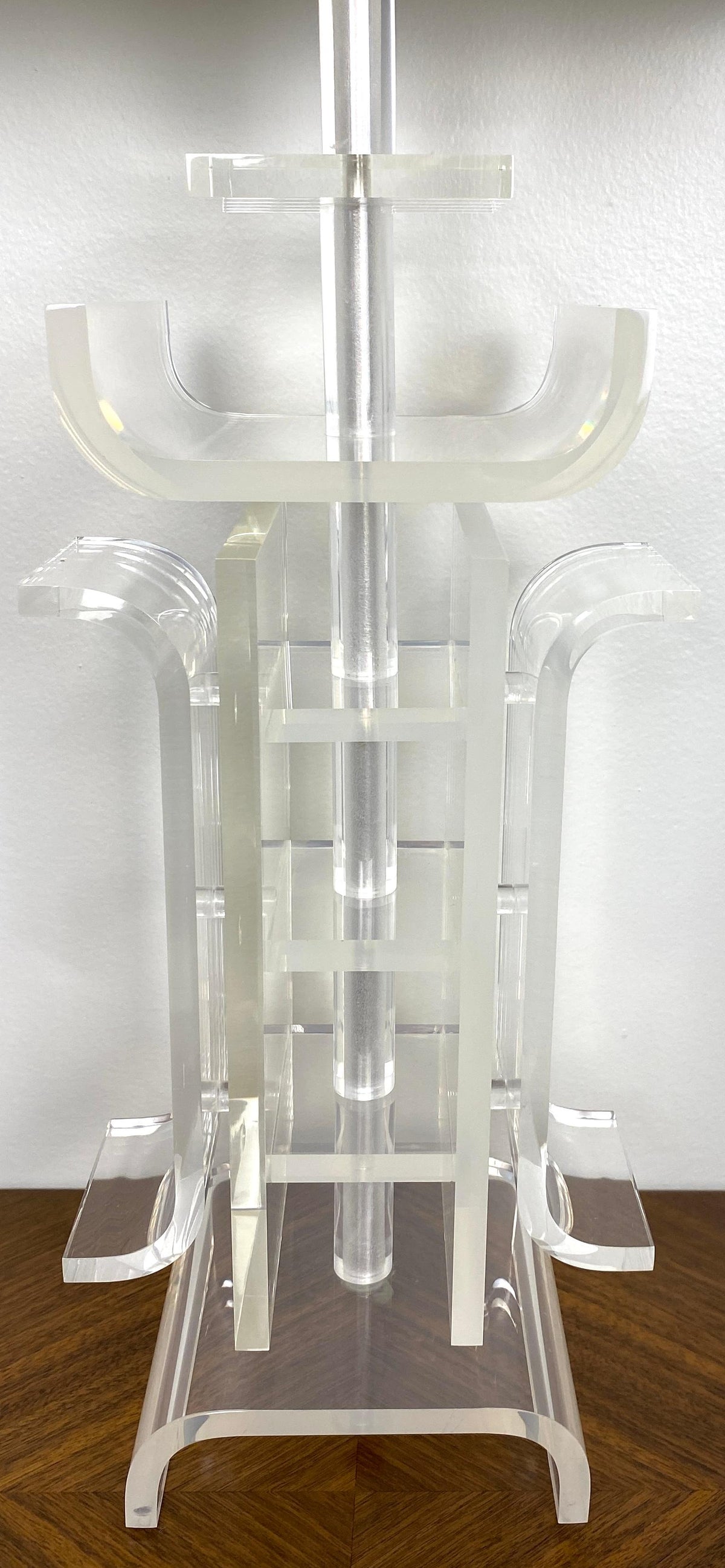 Charles Hollis Jones Lucite Table Lamp Japanese Inspired Design — detail 3