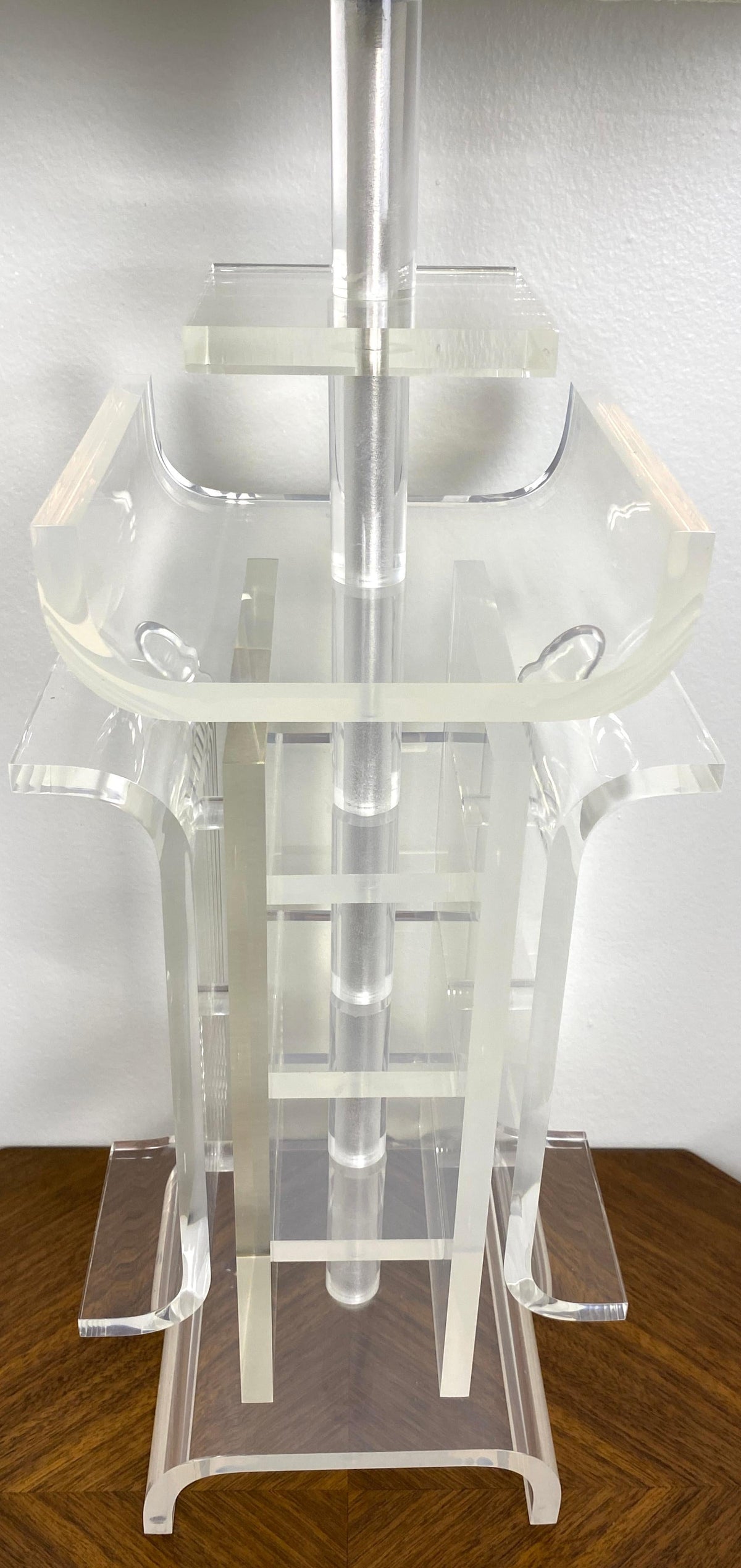 Charles Hollis Jones Lucite Table Lamp Japanese Inspired Design — detail 6