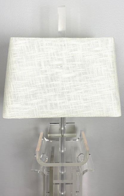 Charles Hollis Jones Lucite Table Lamp Japanese Inspired Design — detail 7