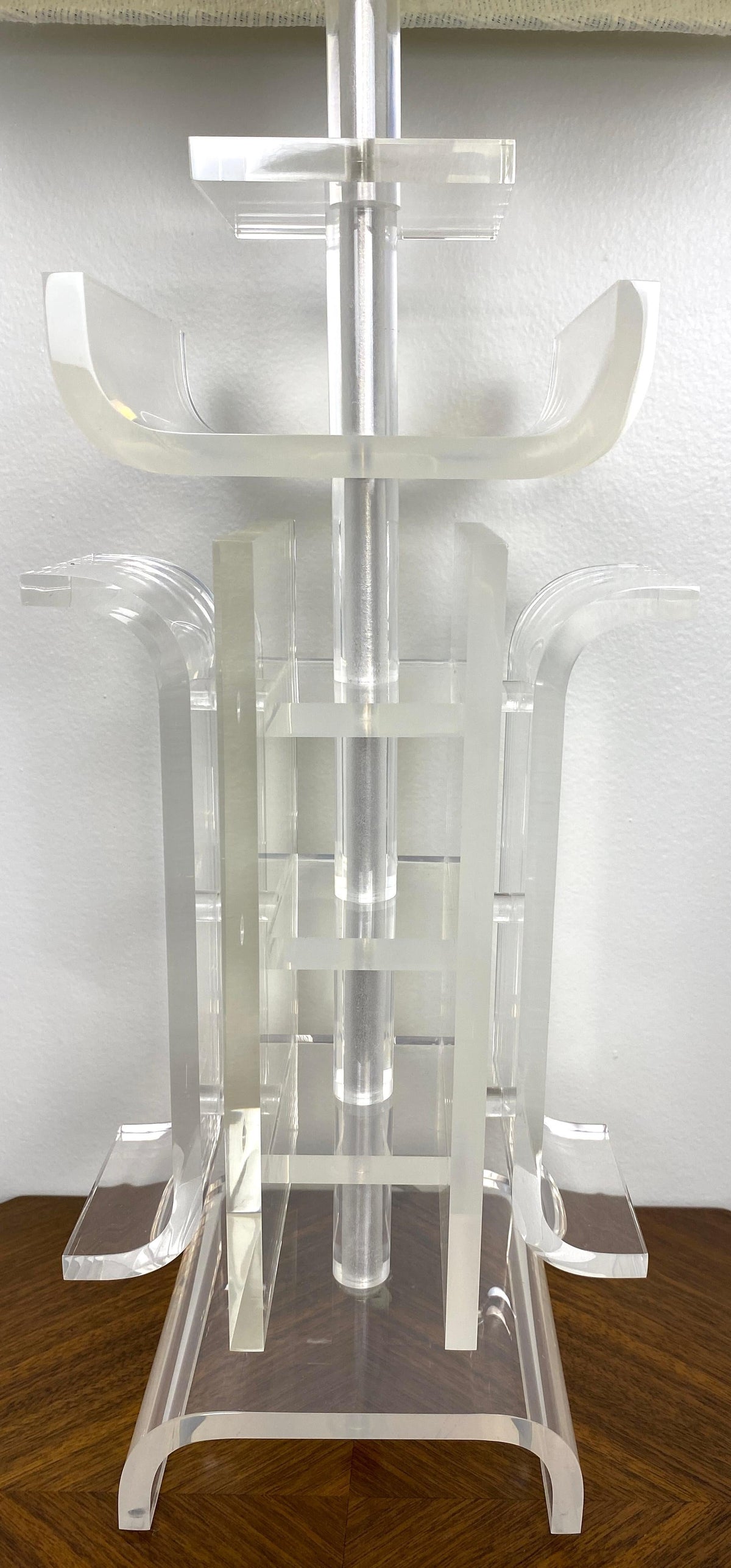 Charles Hollis Jones Lucite Table Lamp Japanese Inspired Design — detail 9