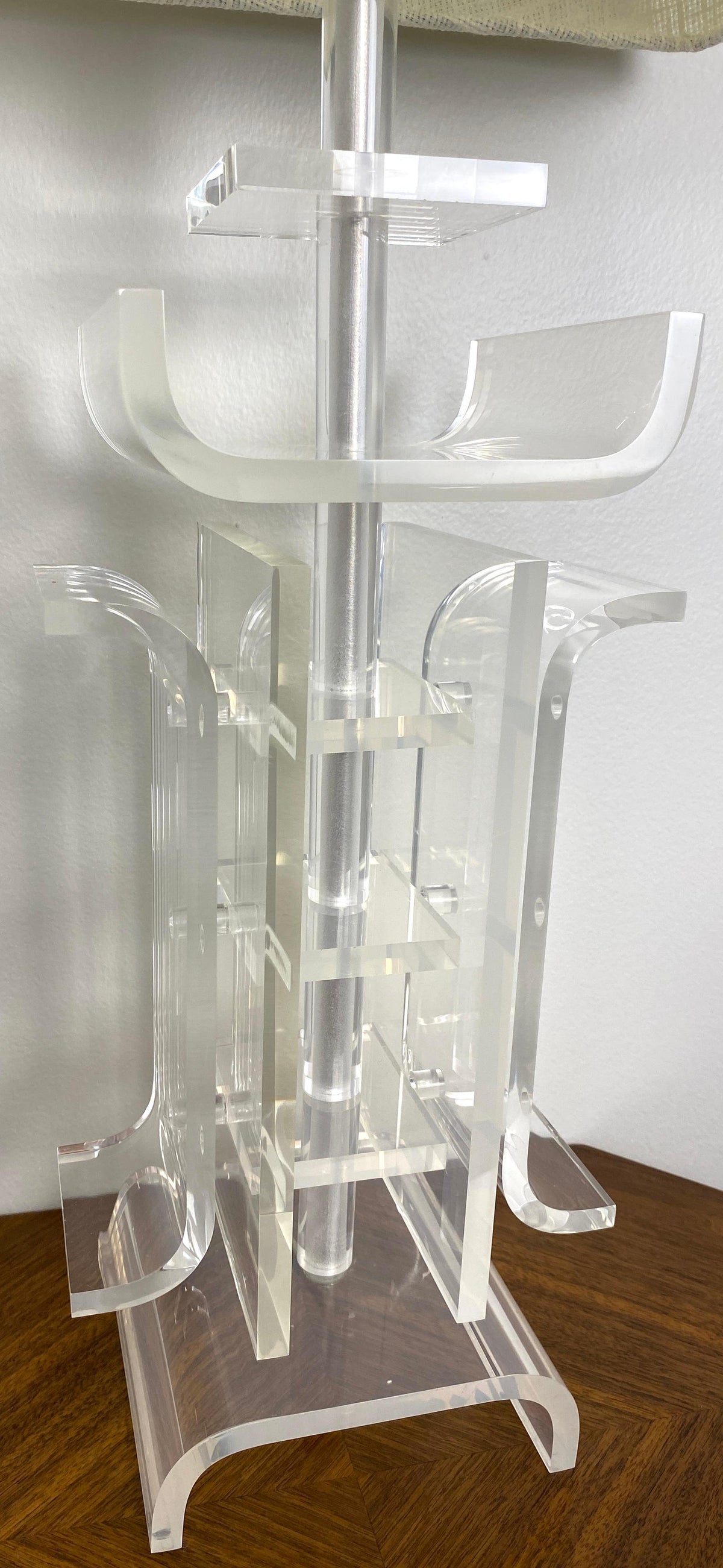Charles Hollis Jones Lucite Table Lamp Japanese Inspired Design — detail 10