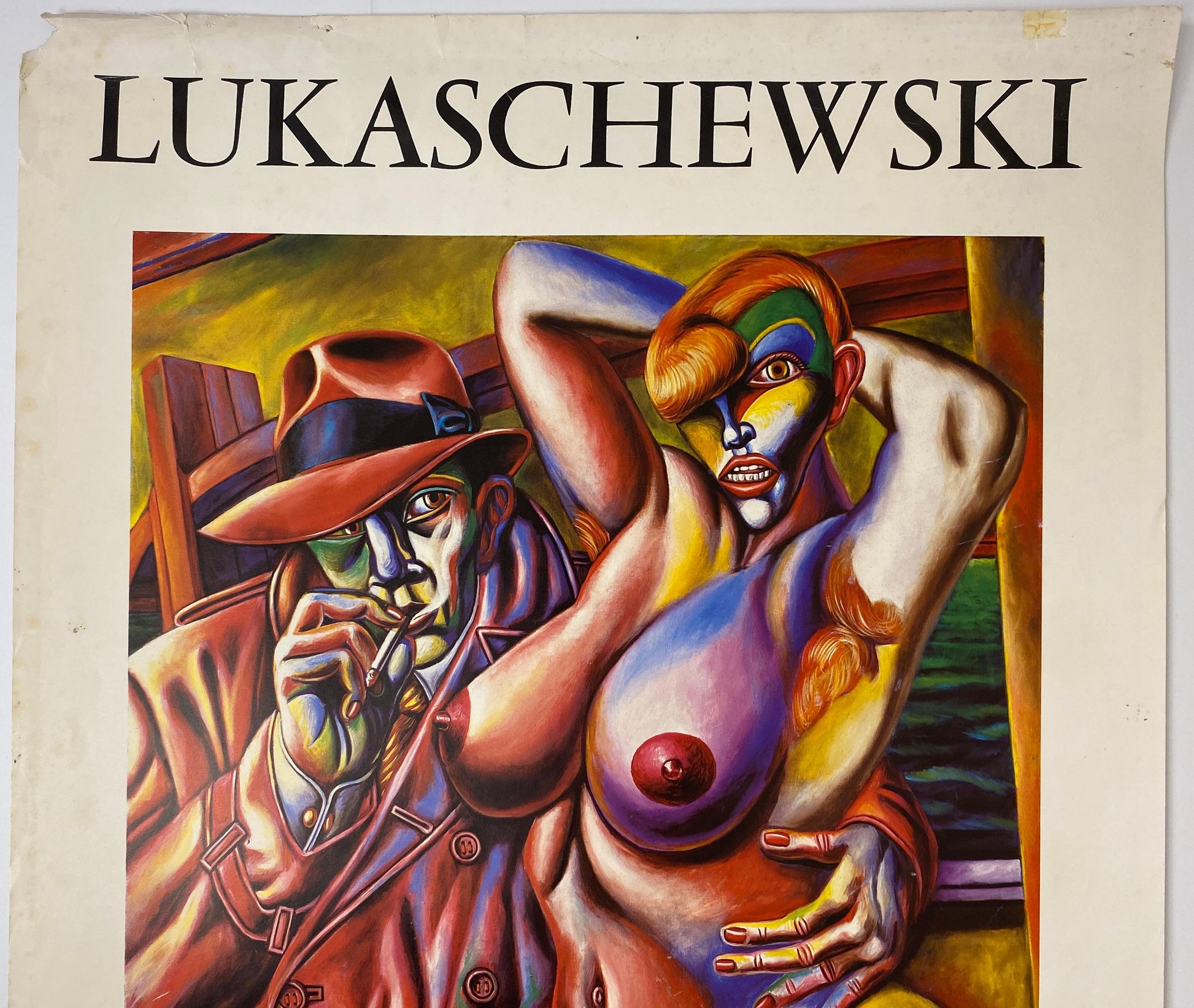 Original Art Exhibition Poster from Galerie Jean Pierre Lavignes, Paris France — detail 2