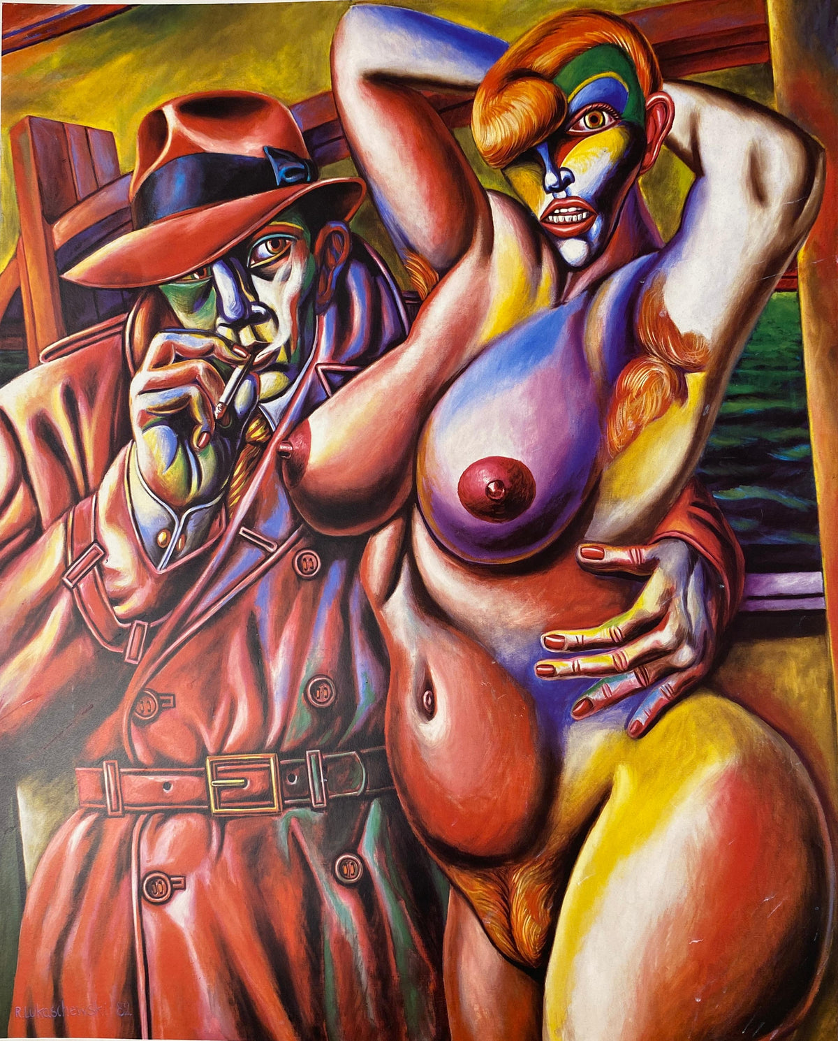 Original Art Exhibition Poster from Galerie Jean Pierre Lavignes, Paris France — detail 5